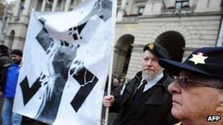 Protest against anti-Semitism in Hungary in 2012