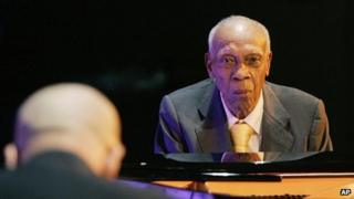 Bebo Valdes and his son Chucho Valdes perfoming in 2008