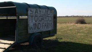 Protest sign at Gayton Le Marsh
