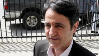 Lutfi Dervishi arrives at the court in Pristina (29 April 2013)