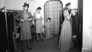 Army and Navy stores changing rooms in 1940