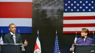 President Obama and Laura Chinchilla