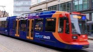 Supertram in Sheffield