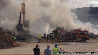 Fire at yard in Smethwick