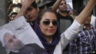 Iranians celebrate in Tehran, 15 June