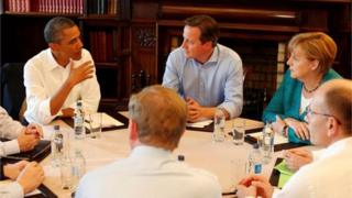 Angela Merkel is the only female leader at the G8 summit