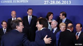 EU leaders in Brussels, 27 Jun 13