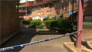 Police tape at Byker Wall