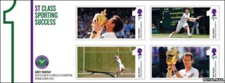 Royal Mail stamp featuring Andy Murray