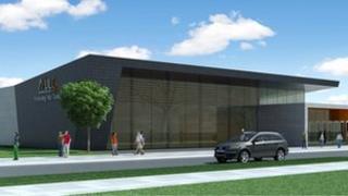 Architect's image of the Newcastle-under-Lyme College proposed Performing Arts Centre