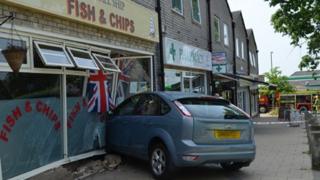 Fish and chip shop crash