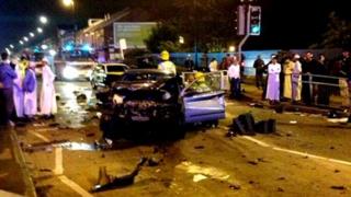 Crash scene aftermath Bolton