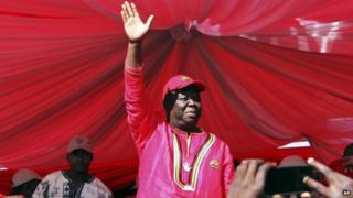 Morgan Tsvangirai at a rally in July 2013