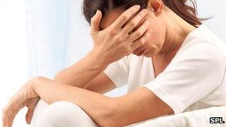 Depressed woman