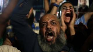 Pro-Morsi protest in Nasr City, Cairo, 28 July 2013