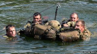 Royal Marines Commandos training in Albania, August 2013