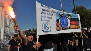 Protesters in Thessaloniki (6 September 2013)