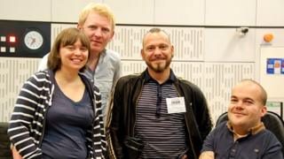 From left, Kate, Rob, Daryl and Asta - Kirsty joined in down the line from Canada