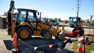 Roadworks in Mackay