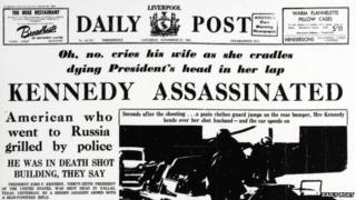 Daily Post headline on the death of JF Kennedy