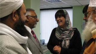 Louis Bours of UKIP meets Muslims at the Sayyida Aminah mosque in Bradford.