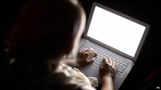 Woman on computer
