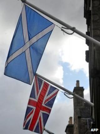 Saltire and Union flag