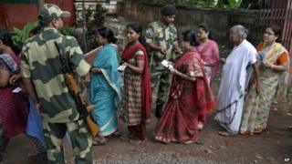 File photo of voters in India