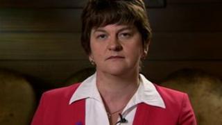 Arlene Foster said protests over parades must be peaceful