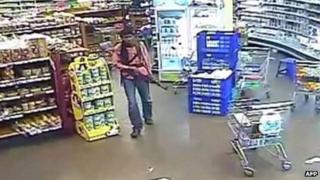 CCTV screen grab of a militant gunman inside Westgate on 21 September 2013