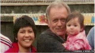 Colin Bembridge with his Filipino partner Maybelle and their daughter Victoria