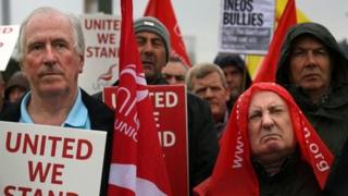 Protesters at Grangemouth