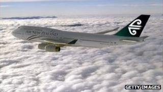Air New plane in the air