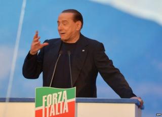 Silvio Berlusconi addressing supporters in Rome, 27 November
