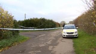 Cordoned off road