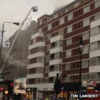 Fire in Tottenham Court Road