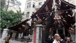 Scene of blast in Damascus (03/12/13)