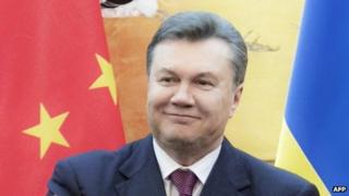 Ukraine's President Viktor Yanukovych in China, 5 Dec 13