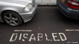 Disabled parking bay
