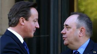 David Cameron and Alex Salmond