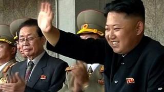 File image of Kim Jong-Un, right, with his uncle Chang Song-thaek