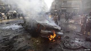 Conflict damage in Aleppo, 18 Jan