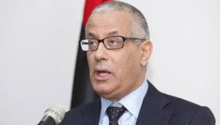 Prime Minister Ali Zeidan speaks during a news conference in Tripoli