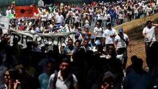 Opposition march in Caracas