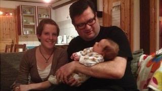 Ed Houben, with one of his clients and her daughter