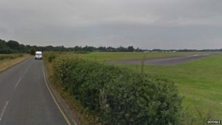 The runway at Denham Aerodrome