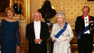Sabina Higgins, Irish President Michael D Higgins, the Queen and the Duke of Edinburgh
