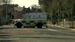Police at bomb scene