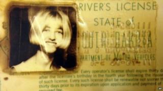 In this undated photo provided by the South Dakota Attorney Generals Office, Cheryl Miller's driver"s license is seen
