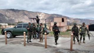 Security escort in Jandora, South Waziristan, Pakistan April 2014